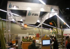 De stand van researchinstituut Fibl, belangrijke partner van Ariza.