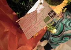 De ondernemers ontvingen bio-bloemen van Kwekerij Bloemrijk.
