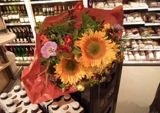 Kleurrijk bio-boeket.