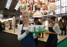 Volop Boerenland-drinkyoghurt van Campina te proeven bij de stand van FrieslandCampina.