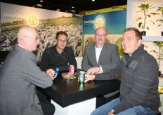 De stand van de Grow Group met Simon van Zanten, Chris Hamelink, Arjan Sonneveld en Jim Grootscholte.