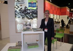 Annette van der Kooij presenteerde de biologische mosselen van Krijn Verwijs Yerseke op de BioFach. De mosselen groeien in Ierland.