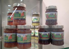 Zij presenteerden deze biologische groentenjams. Deze waren ook te zien in de Novelty Stand.