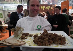 Greenchef Olivier van der Staal was verantwoordelijk voor de hapjes.