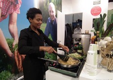 Miranda Jacobs ondersteunde Greenchef Olivier van der Staal.