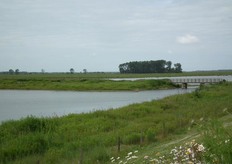 Veel water op het eiland.
