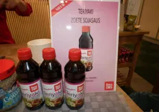 Eén van de nieuwste Lima-producten: zoete sojasaus met Teriyaki-smaak.