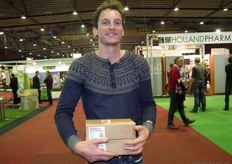 Onderweg gespot: bio-teler Michiel Vos.