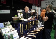 Joop en Henny Schalen van Kopersporen. Zij stelden wederom wat van hun producten beschikbaar voor de uitreiking van de Ekoland Innovatieprijs.