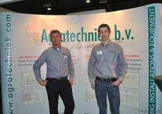 Jan-Martin Wagenaar en Luuk Smakman van Agratechniek. Voor het eerst aanwezig op de beurs.