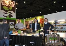 Erik Flux en Joep Jeuken van de Biokweker. Zij konden door middel van de BAQ-fiets hun producten laten proeven.