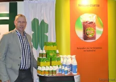 Peter van der Woerdt van EM Agriton bij de Bokashi emmertjes, Wipe & Clean bodemverbeterende producten