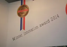 De Bolster is de trotse winnaar van de Ekoland Innovatieprijs 2014 en liet dit ook zien in de stand.