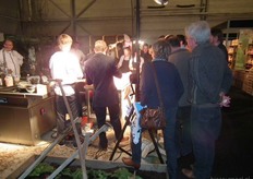 Op het plein werden gedurende de beurs diverse demonstraties gegeven. Dinsdag kon de presentatie van slager Verburg op veel belangstelling rekenen.