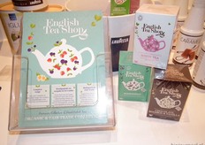 In deze stand kon men de biologische thee van de English Tea Shop bewonderen.