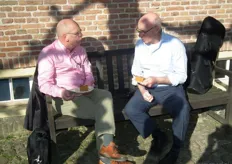 Marcel Schuttelaar van Schuttelaar & Partners in gesprek met Ad Verhage, oud-bestuurslid van Skal.