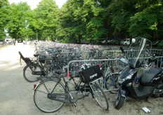 Veel EkoTown-bezoekers kwamen op de fiets.