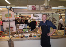 Marc van Niekerk was ook van de partij op het BioPlein met zijn biologische olijven en tapenades van Marc't.