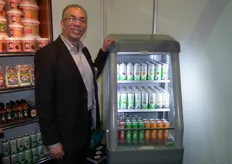 Gerard Chin A Kwie van American Food Service presenteerde onder meer de biologische 'iced teaz' van SteaZ.