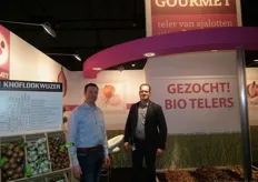 Ruud van Enckevort en Barry Blokker van Gourmet Group. Gourmet wil haar bio-activiteiten verder uitbreiden en is daarom op zoek naar biologische telers van sjalotten, uien en knoflook.