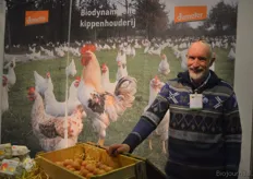 Wim Vredevoogd van De Grote Kamp was er weer met een uitgestalde stand eierproducten