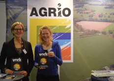 Evelien Groot Wassink en Liset Eijkelkamp van Agrio, zij stonden oa voor het Magazine Vork, een magazine voor betrokkene bij de voedselketen
