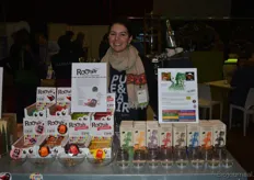 Amigos International presenteerde de Roo'bar producten. Marianne van Lankvelt vertegenwoordigde de stand