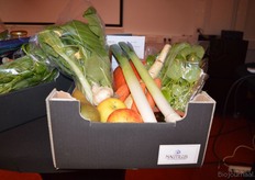 Close-up van de kleurrijke inhoud van de doos.