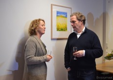 Ellen Mertens (bestuurslid van Nautilus) in gesprek met Vincent Sturkenboom.