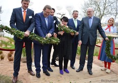 Lodewijk moest nog even komen helpen met het doorknippen.