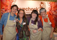 In de repen van Lovechock zat heel toepasselijk een liefdesbrief voor Valentijnsdag. Op de foto: Peter-Paul Balk, Laura de Nooijer, Nina Conrady en Ellen Moons.