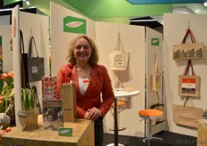 Désirée Rasenberg van Pure Jute. Pure Jute produceerde tassen voor Nederland Partnerland tijdens BIOFACH 2015.