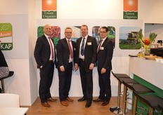 Het Green Organics-beursteam: Gerard de Pee, Jan Groen, Hans vd Stok en Robbert Blok.