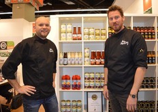 BioBandits Pieter Bas Alferink en Hans de Boer waren ook weer van de partij. Ze presenteerden zes nieuwe sauzen en dressings van het merk Basic Bio: kruiden dressing, balsamico dressing, slasaus, thousand island dressing, knoflooksaus en honing mosterd dressing.