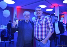 Ook Lou van Reij van BioRey was van de partij, hier naast Wim Stoker (rechts).