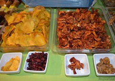 Bij Dutch Cranberry Group is ook biologisch gedroogd fruit verkrijgbaar. Hiervan kon men proeven in de kraam.