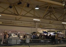 De diverse kraampjes van de Vers- en biomarkt.