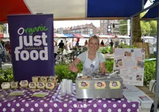 Bij Lysanne Volkerink van groothandel Vechtenaer kon men terecht voor de biologische glutenvrije maaltijdsoepen van Just Food.