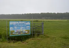 In de verte lopen de koeien, Hoeve Biesland is één van de leveranciers van Zuiver Zuivel.