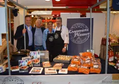 Nico Grootendorst, Bram Scherpenzeel, Marcella Hempelmann en Peter Switser (kok) van Koopmans Blauwe. Zij presenteerden culinaire verrassingen met als ingrediënt de Blauwe aardappel.
