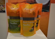 Nieuw van Amaizin: de Soya bean noodles, in drie varianten.