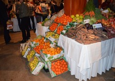 Uiteraard mag een mooie uitstalling van biologische AGF niet ontbreken op een evenement van Kroon Biologische Verswaren.