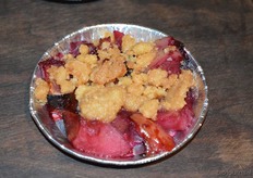 En als toetje 'apple crumble'.