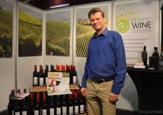 Ramon van Huffelen van Natrada stond weer met het Organic Wine Concept op de beurs. Winkeliers kunnen 'partner' worden van het Organic Wine Concept en hiermee krijgen ze ondersteuning bij de invulling van het wijnschap.