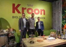 Herbert Boonstra, Yuri Blanken en Emile Meuldijk van Kroon Biologische Verswaren.