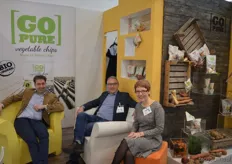 "Jesse 't Lam, Vincent van Gorkom en Katharina Haack presenteerden bij Yellow Chips de nieuwste groentechips van het merk GoPure. Vincent: "We staan op een mooie plek, goed in de loop. De focus ligt op onze groentechips."