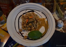 Onder andere deze noodles die gemaakt zijn van sojabonen.