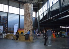 Ook aan de kinderen was gedacht. Er stond onder meer een klimmuur.