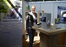 Rosa Kleve van Fitplein debuteerde eerder dit jaar al met AquaVit waterfilters op de Bio-beurs en stond nu ook op de Free From Food Expo.