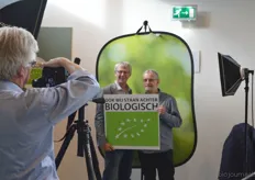 Tot slot werden er foto's gemaakt voor de campagne 'Ook wij staan achter biologisch'.